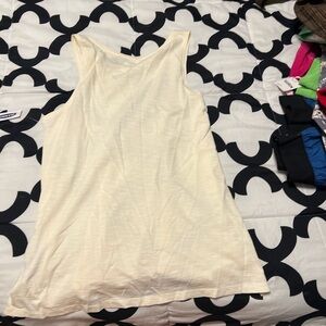 Cream Sleeveless Top